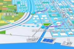 街の模式図CG画像作例、鳥瞰図のように見せる事例 街の模式図CG画像作例、鳥瞰図のように見せる事例