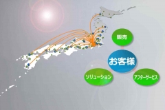 会社案内映像の日本地図CG作例 会社案内映像の日本地図CG作例