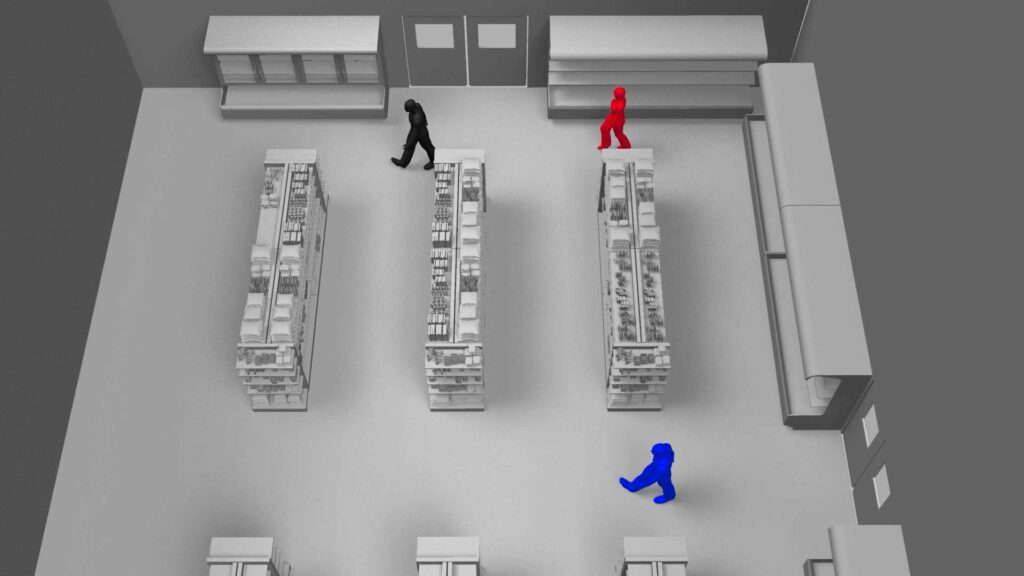 万引き現場手口再現CG